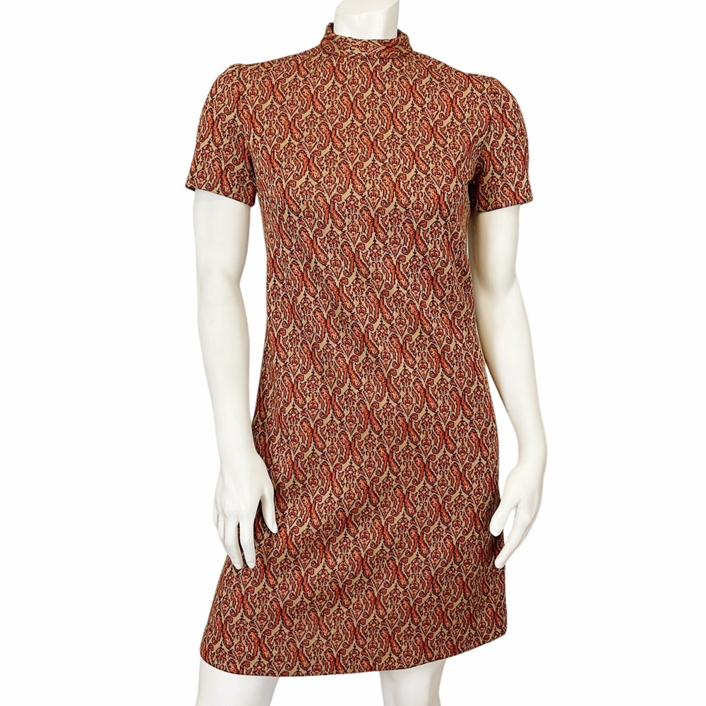NOT FOR SALE Vintage Red and Brown Mini Dress